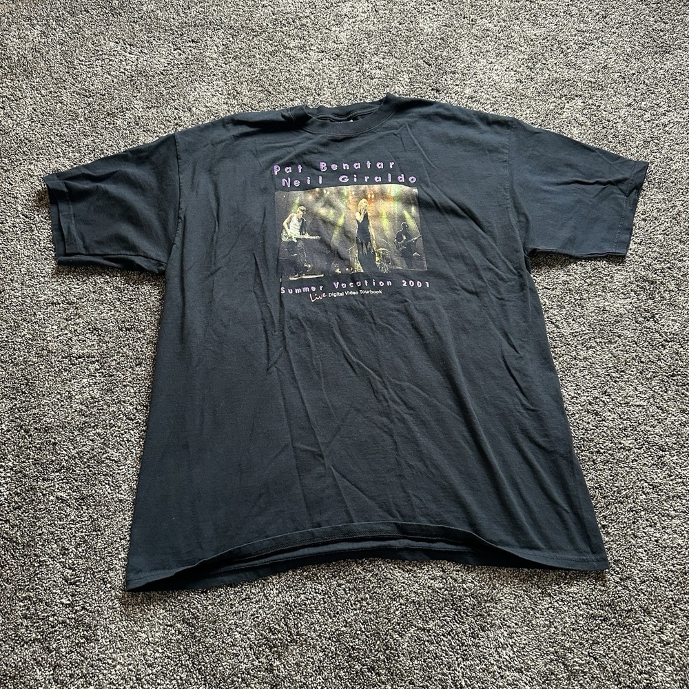 Vintage Pat Benatar Neil Giraldo 2X Summer Vacation 2001 Tour Concert T-Shirt